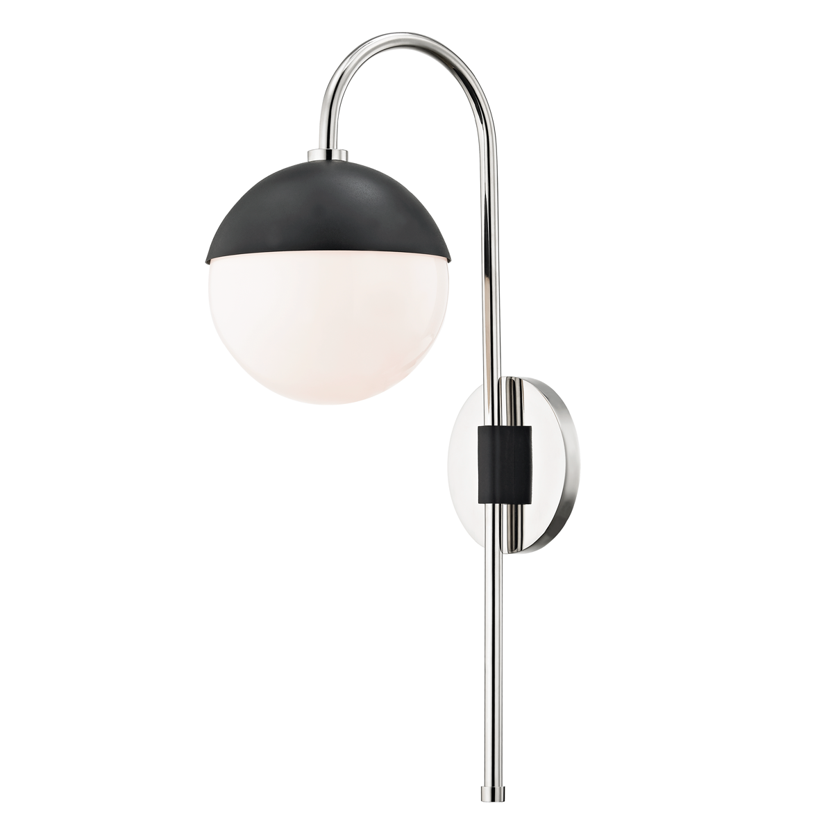 Mitzi Renee Polished Nickel/black 6.25W x 20H Wall Sconce