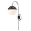 Mitzi Renee Polished Nickel/black 6.25W x 20H Wall Sconce