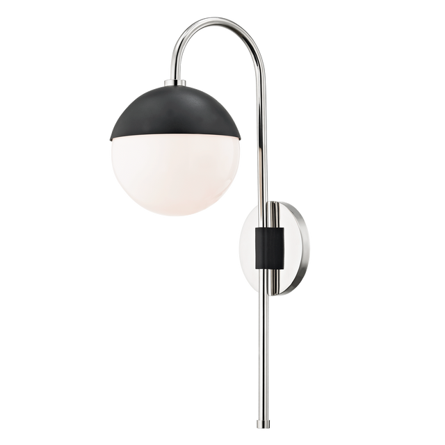 Mitzi Renee Polished Nickel/black 6.25W x 20H Wall Sconce