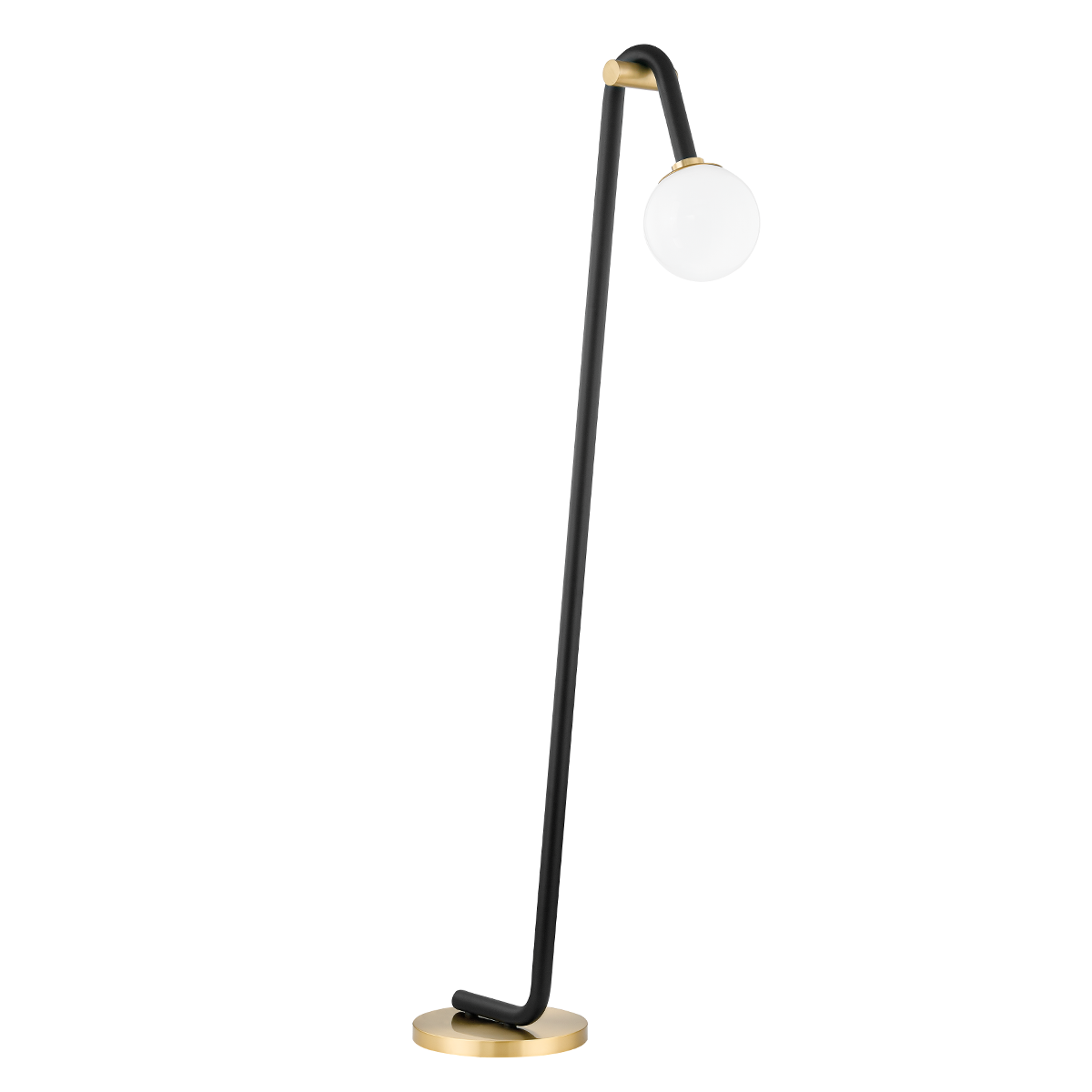 Mitzi Whit Aged Brass/black 26.75W x 60.25H Floor Lamp