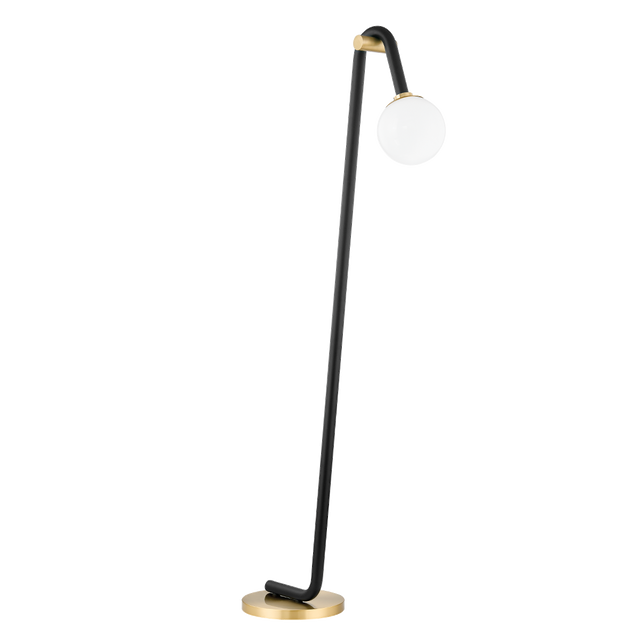 Mitzi Whit Aged Brass/black 26.75W x 60.25H Floor Lamp