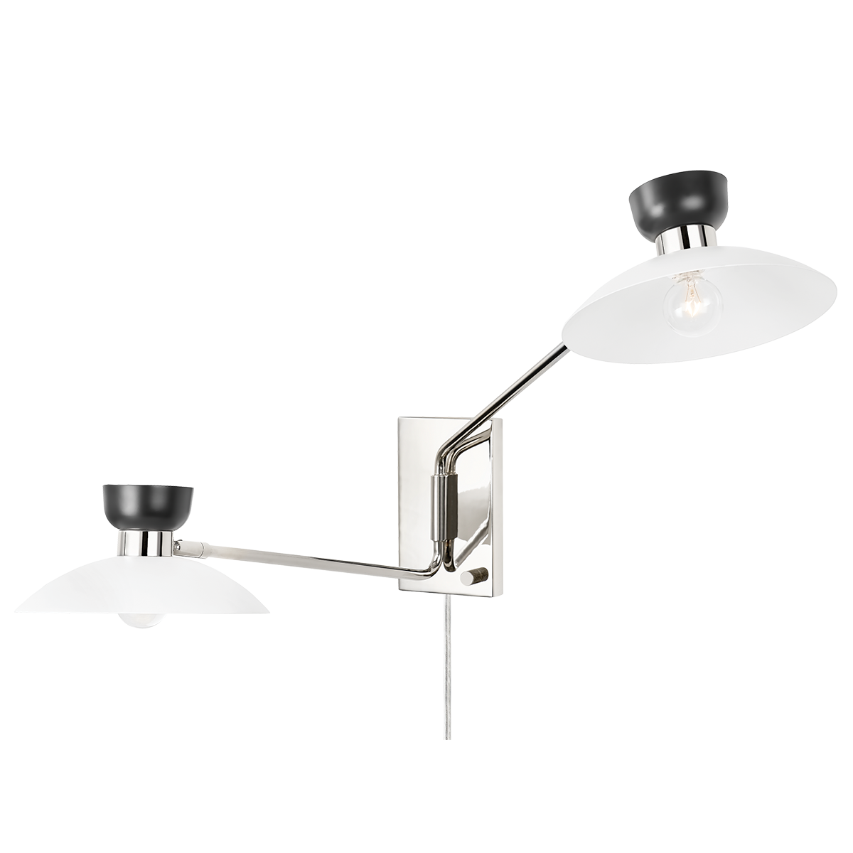 Mitzi WHITLEY Polished Nickel 9W x 19.75H Wall Sconce