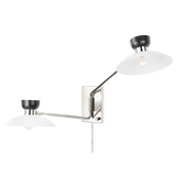 Mitzi WHITLEY Polished Nickel 9W x 19.75H Wall Sconce