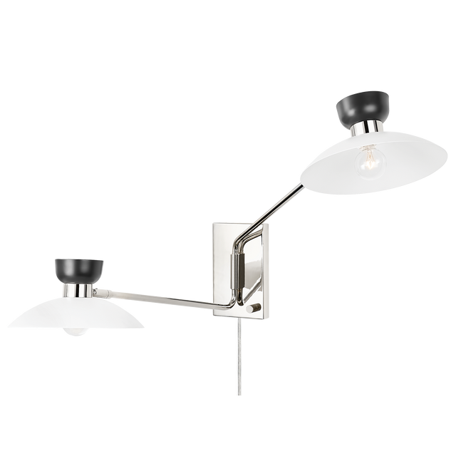Mitzi WHITLEY Polished Nickel 9W x 19.75H Wall Sconce