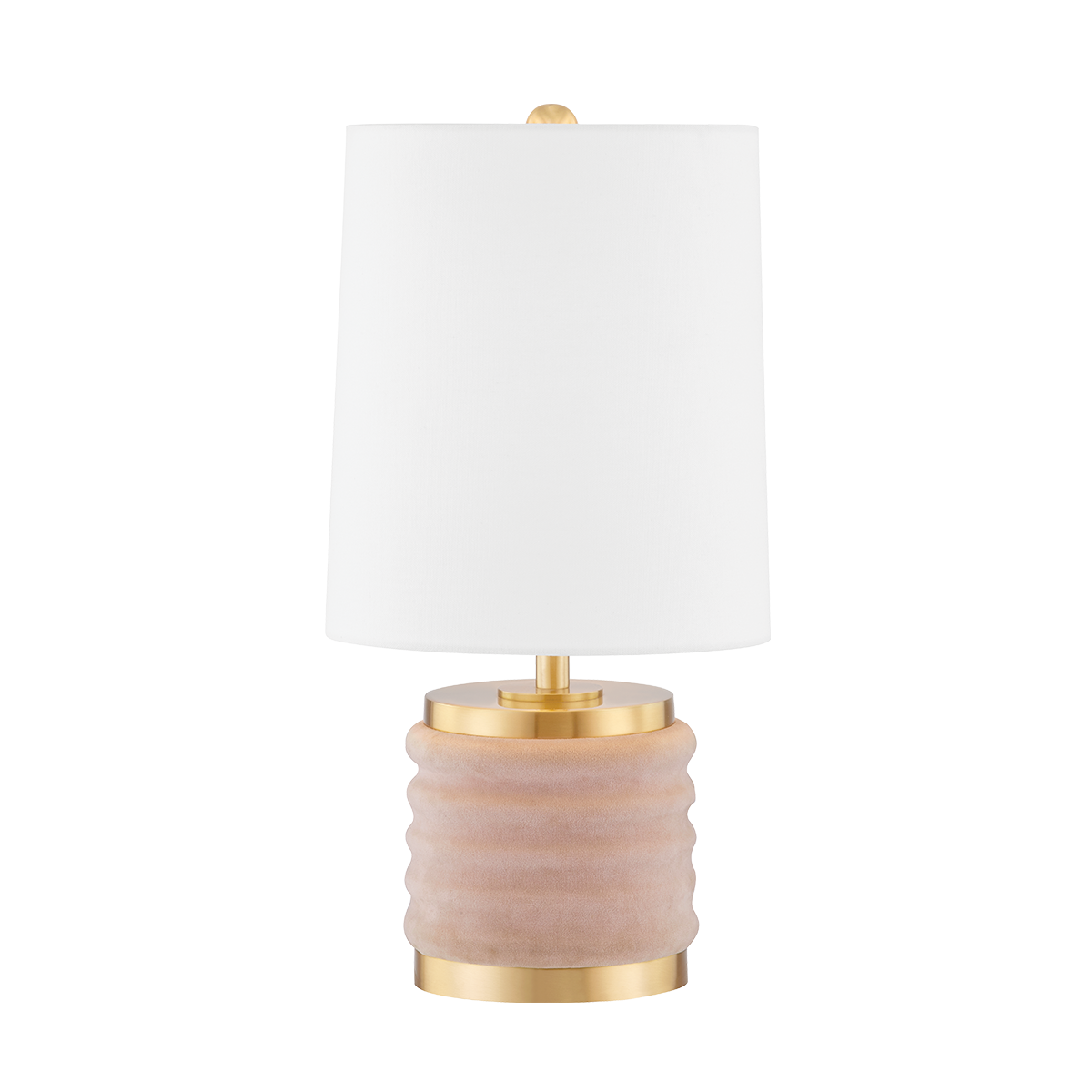 Mitzi Bethany Aged Brass/blush Combo 8W x 16H Table Lamp