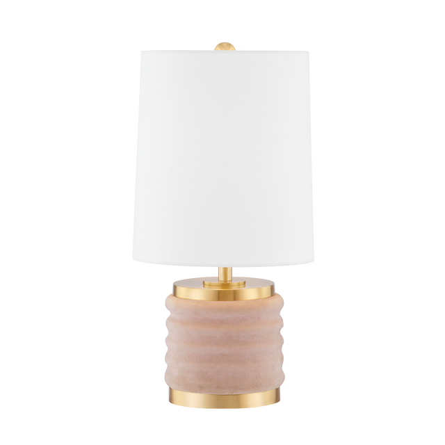 Mitzi Bethany Aged Brass/blush Combo 8W x 16H Table Lamp