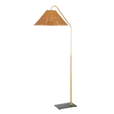 Mitzi Lauren AGED BRASS/TEXTURED BLACK COMBO 19.5W x 25.5L x 60H Floor Lamp