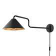 Mitzi Brianna Gold Leaf/soft Black Combo 12W x 8.25H Wall Sconce