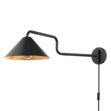 Mitzi Brianna Gold Leaf/soft Black Combo 12W x 8.25H Wall Sconce