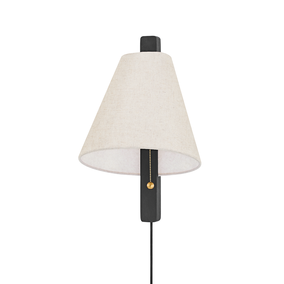 Mitzi Ellen AGED BRASS/WOOD CHARRED ASH 9.75W x 15.5H Wall Sconce