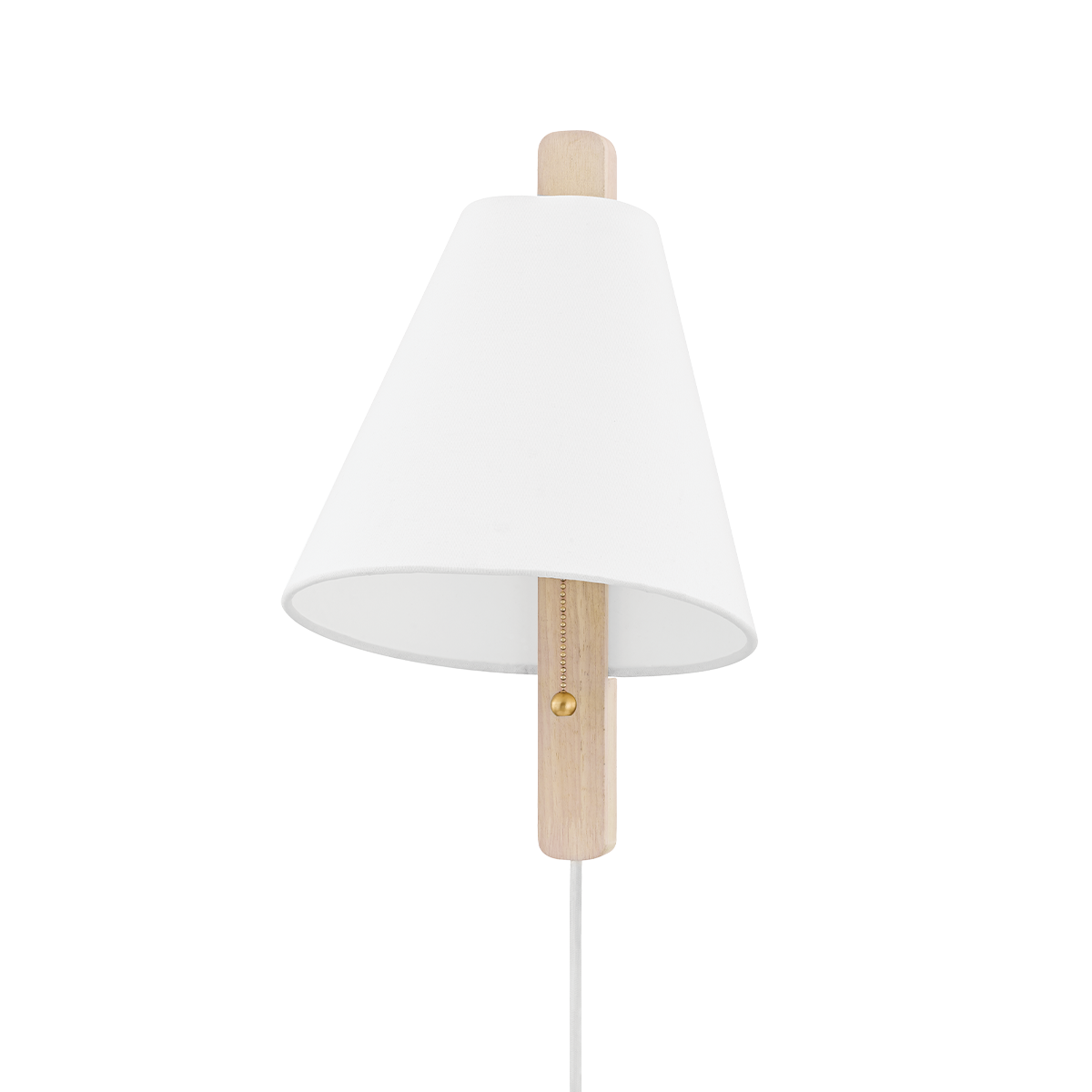 Mitzi Ellen AGED BRASS/WOOD WHITEWASH ASH 9.75W x 15.5H Wall Sconce