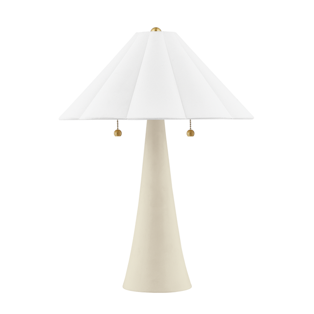 Mitzi Alana AGED BRASS/CERAMIC ANTIQUE IVORY 17W x 23H Table Lamp