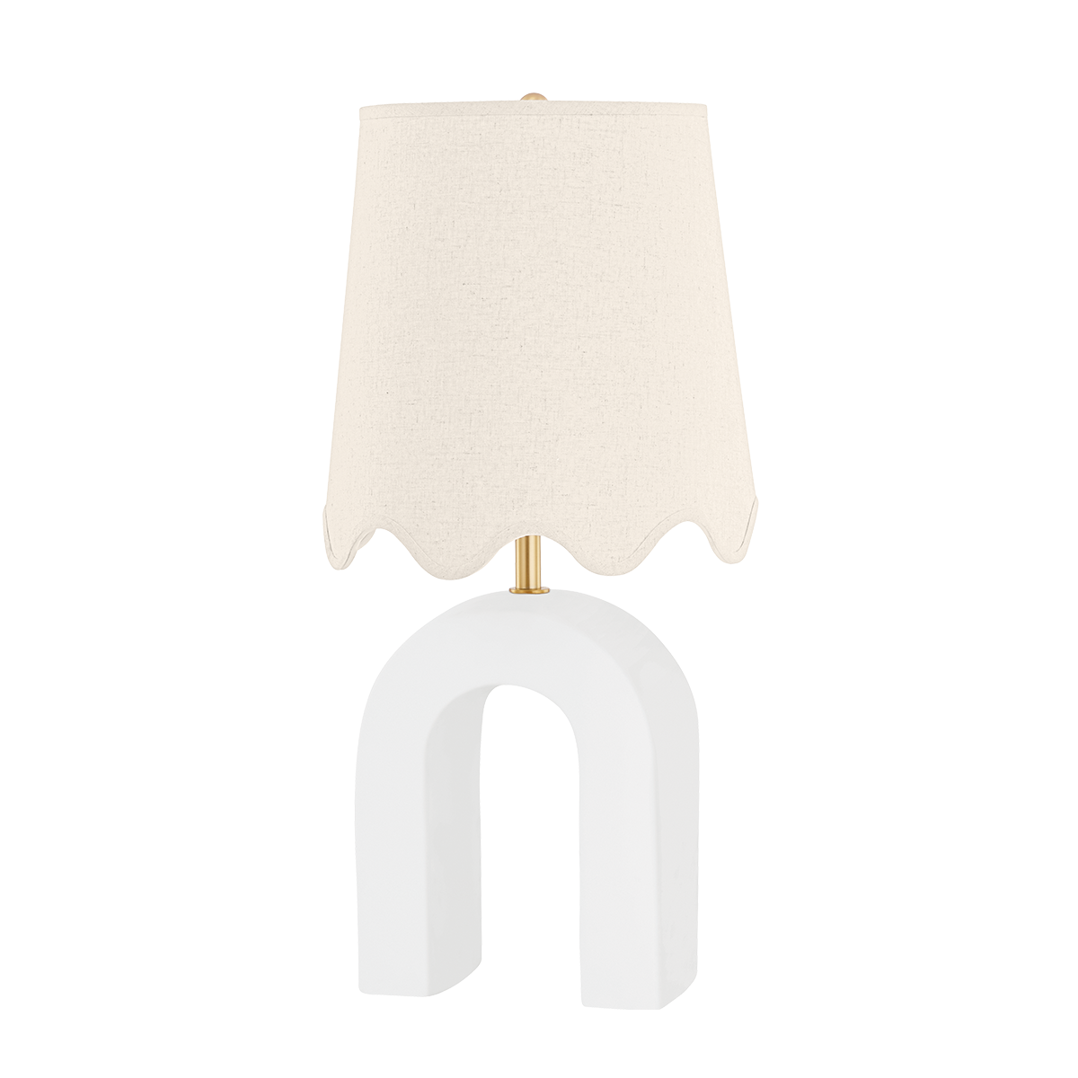 Mitzi Roshani AGED BRASS/CERAMIC RAW MATTE WHITE 12W x 24H Table Lamp