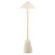 Mitzi Maia AGED BRASS/CERAMIC TEXTURED BEIGE 23.5W x 67H Floor Lamp