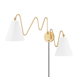 Mitzi Onda Aged Brass 10.5W x 20.5H Wall Sconce
