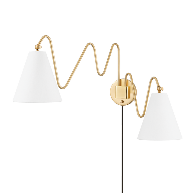 Mitzi Onda Aged Brass 10.5W x 20.5H Wall Sconce