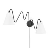 Mitzi Onda Soft Black 10.5W x 63L x 20.5H Wall Sconce