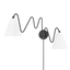 Mitzi Onda Soft Black 10.5W x 63L x 20.5H Wall Sconce