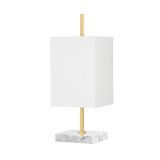 Mitzi Mikaela Aged Brass 7W x 7L x 18.25H Table Lamp