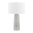 Mitzi KEL Aged Brass/ Ceramic Reactive Ash 16W x 26H Table Lamp