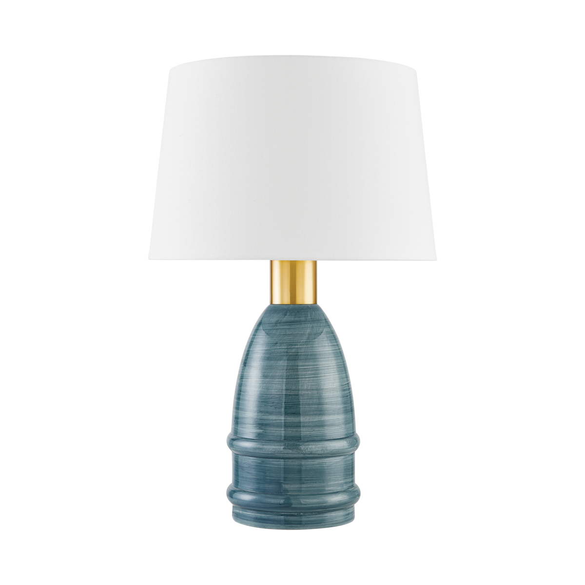 Mitzi Tenley Aged Brass/Ceramic Inchyra Blue 16.5W x 26H Table Lamp