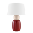 Mitzi Batya Aged Brass/Ceramic Bordeaux Blush 16.5W x 24H Table Lamp