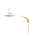 Mitzi MILENA AGED BRASS/SOFT CREAM 13W x 13.25H Wall Sconce