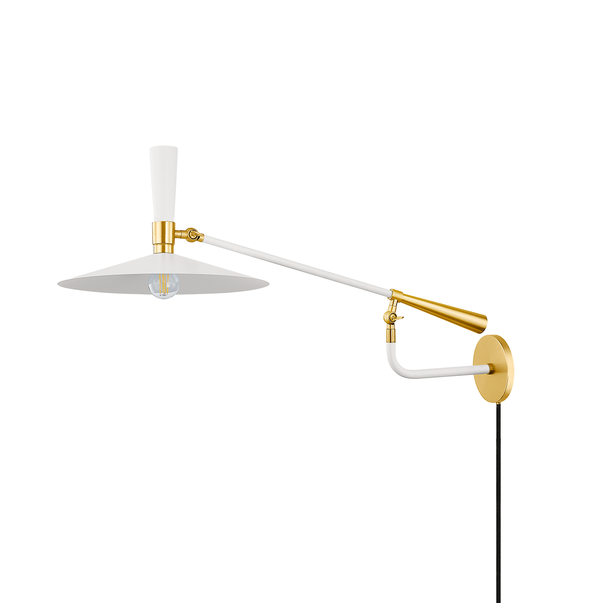 Mitzi MILENA AGED BRASS/SOFT CREAM 13W x 13.25H Wall Sconce