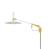 Mitzi MILENA AGED BRASS/SOFT CREAM 13W x 13.25H Wall Sconce