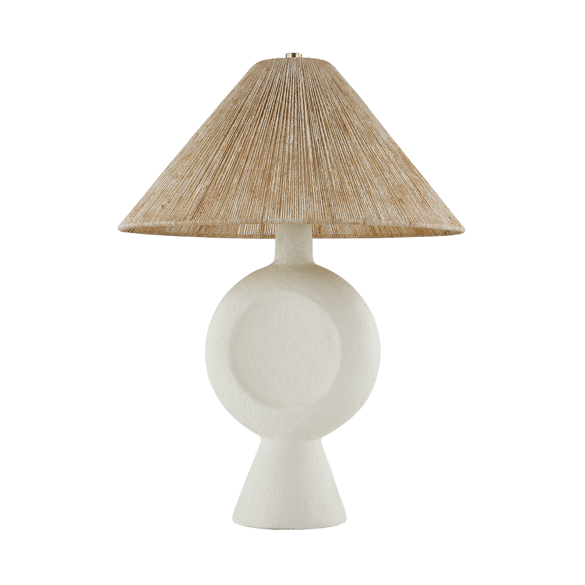 Mitzi CENTELLA AGED BRASS/WHITE PLASTER 18W x 24.25H Table Lamp