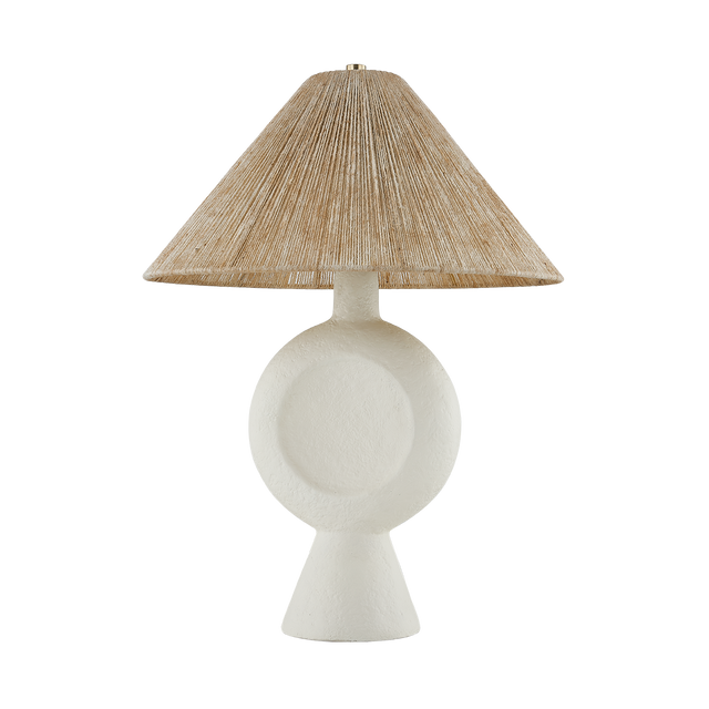 Mitzi CENTELLA AGED BRASS/WHITE PLASTER 18W x 24.25H Table Lamp