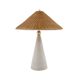 Mitzi PERILLA AGED BRASS/ CERAMIC WINDSWEPT WHITE 22W x 28H Table Lamp