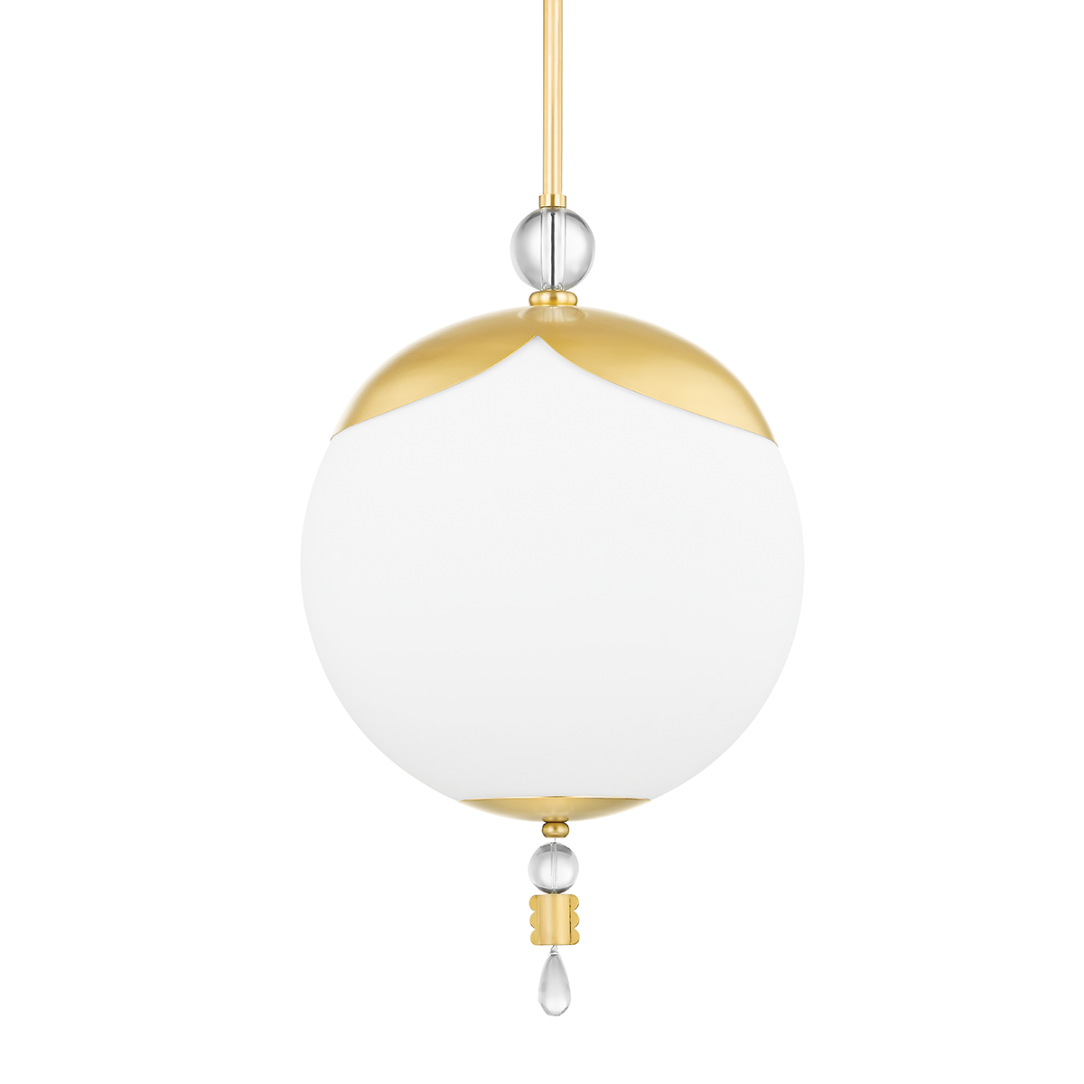 Hudson Valley Lighting Perla Aged Brass 16W x 16L x 18.75H Pendant