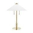 Hudson Valley Lighting Flare Aged Brass 18W x 18L x 24H Table Lamp