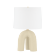 Hudson Valley Lighting Mills Pond AGED BRASS/SATIN IVORY 13.75W x 13.75L x 21.75H Table Lamp
