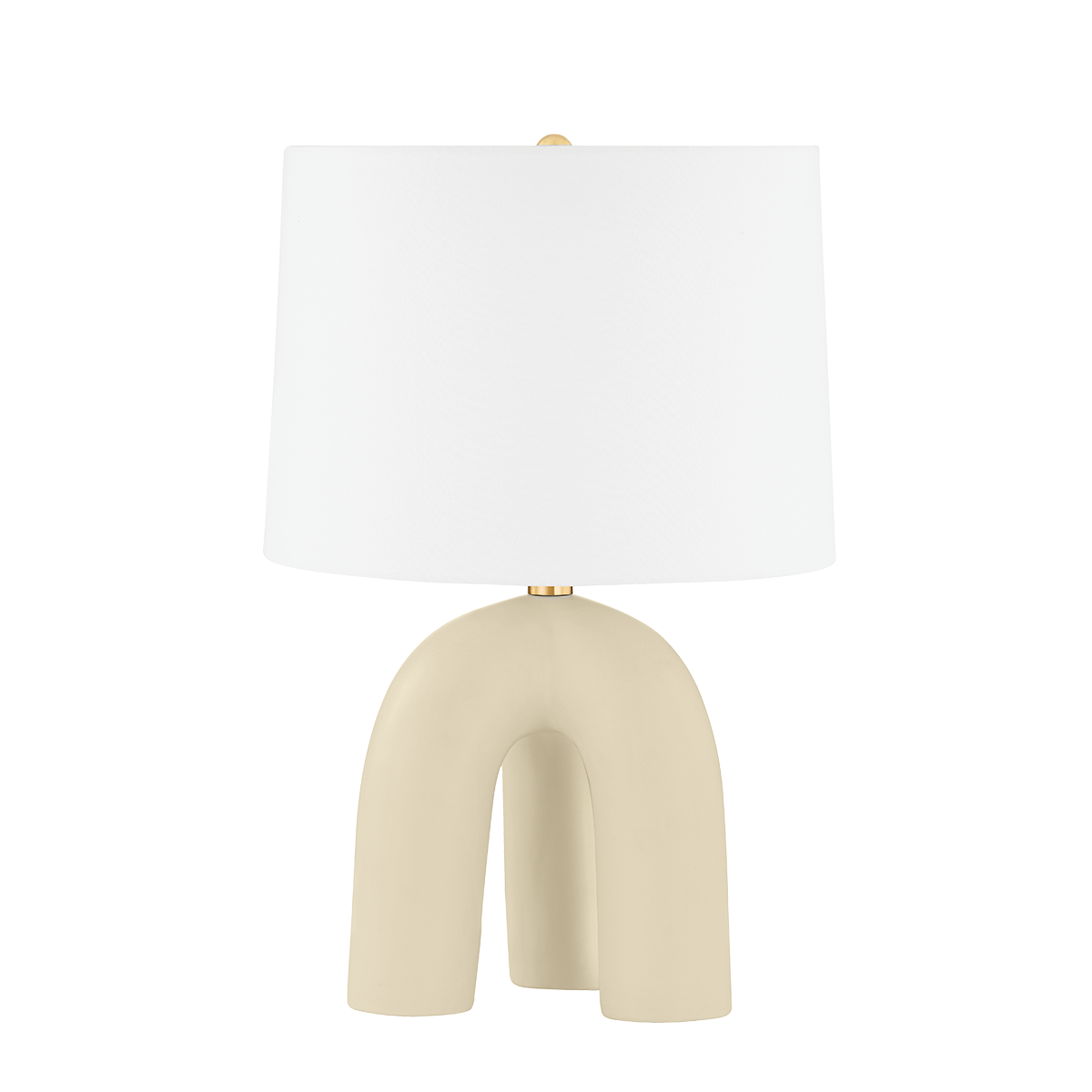 Hudson Valley Lighting Mills Pond AGED BRASS/SATIN IVORY 13.75W x 13.75L x 21.75H Table Lamp