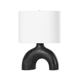 Hudson Valley Lighting Valhalla AGED BRASS/EARTH CHARCOAL CERAMIC 15W x 8L x 21.75H Table Lamp