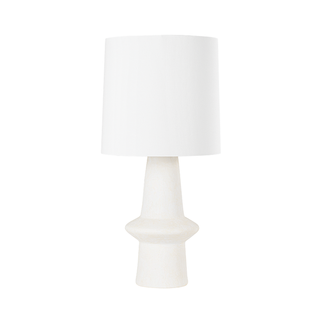 Hudson Valley Lighting Ramapo AGED BRASS/PALE FLAX CERAMIC 15W x 15L x 31.5H Table Lamp