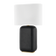 Hudson Valley Lighting Arthur AGED BRASS/BLACK LAVA CERAMIC 9.5W x 17L x 26H Table Lamp