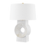 Hudson Valley Lighting Milner AGED BRASS/WHITEWASH CERAMIC 18W x 18L x 25.75H Table Lamp