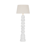 Hudson Valley Lighting WAYZATA AGED BRASS/ CERAMIC GLOSS IVORY 24W x 24L x 64.5H Floor Lamp