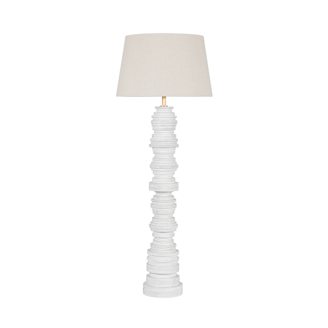 Hudson Valley Lighting WAYZATA AGED BRASS/ CERAMIC GLOSS IVORY 24W x 24L x 64.5H Floor Lamp