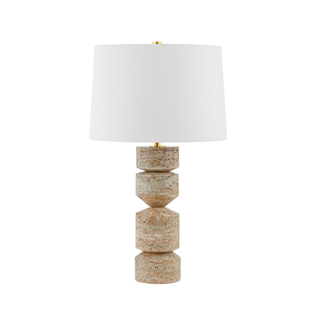 Hudson Valley Lighting GALEVILLE AGED BRASS 16.5W x 16.5L x 28.75H Table Lamp