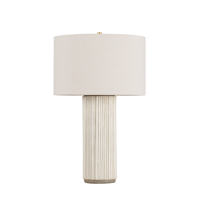 Hudson Valley Lighting CRESTWOOD AGED BRASS/CERAMIC FLUTED IVORY 19W x 19L x 31.25H Table Lamp
