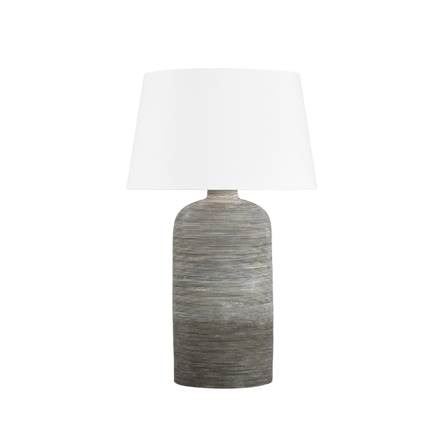 Hudson Valley Lighting SUTTON MANOR AGED BRASS/CERAMIC CREAM SHADOW 19W x 19L x 31H Table Lamp