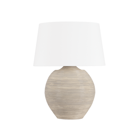 Hudson Valley Lighting KITCHAWAN AGED BRASS/CERAMIC ARTISAN CREAM 23W x 23L x 31H Table Lamp