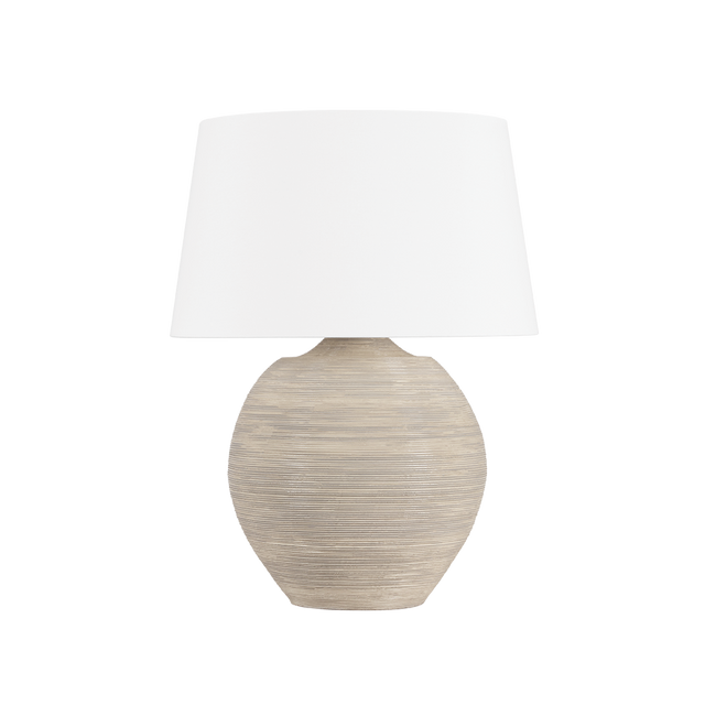 Hudson Valley Lighting KITCHAWAN AGED BRASS/CERAMIC ARTISAN CREAM 23W x 23L x 31H Table Lamp