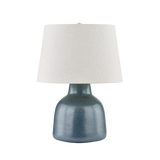 Hudson Valley Lighting RIDGEFIELD AGED BRASS/CERAMIC TEXTURED NAVY 19W x 19L x 26.5H Table Lamp