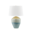 Hudson Valley Lighting MONTVILLE AGED BRASS/CERAMIC CRACKLE EMERALD TIDE 19W x 19L x 28.5H Table Lamp