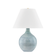 Hudson Valley Lighting KEARNY AGED BRASS/CERAMIC REACTIVE SEAGLASS 19W x 19L x 26.75H Table Lamp